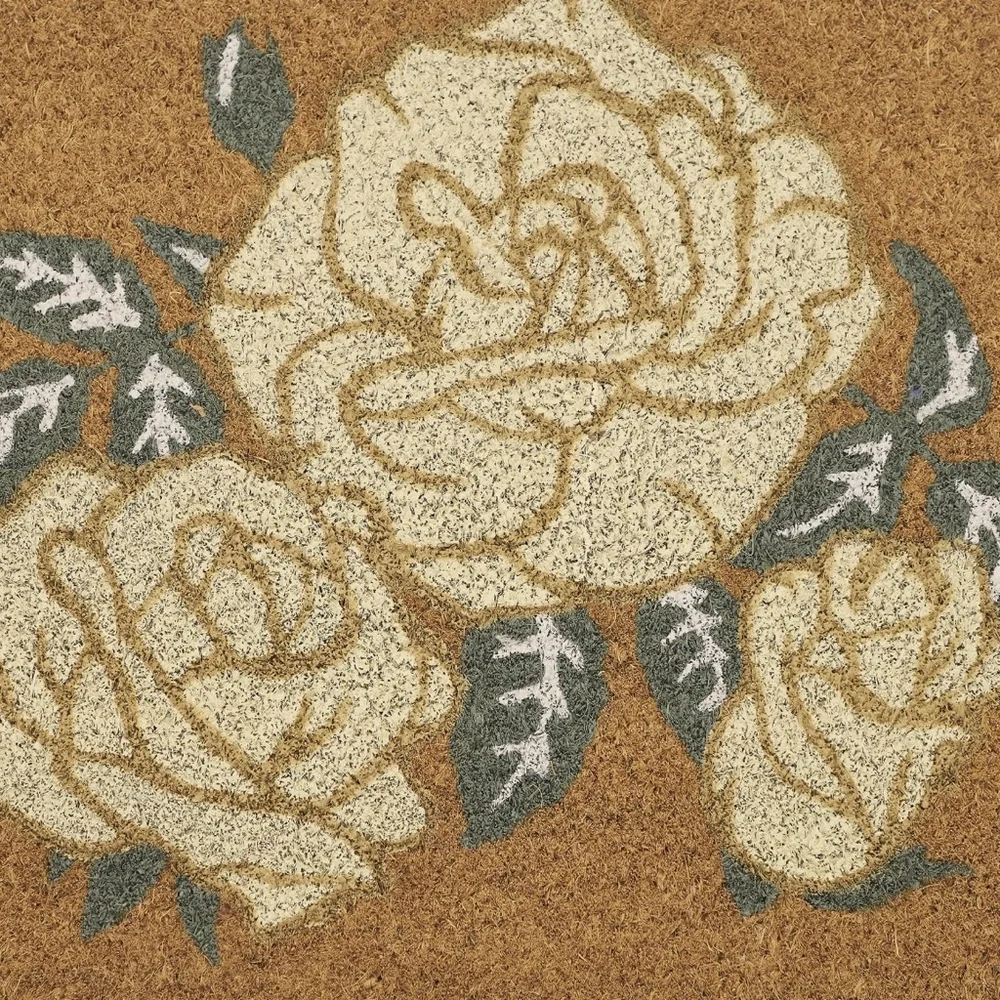 My Texas House Multi Dainty Rose Outdoor Coir Mat, 18